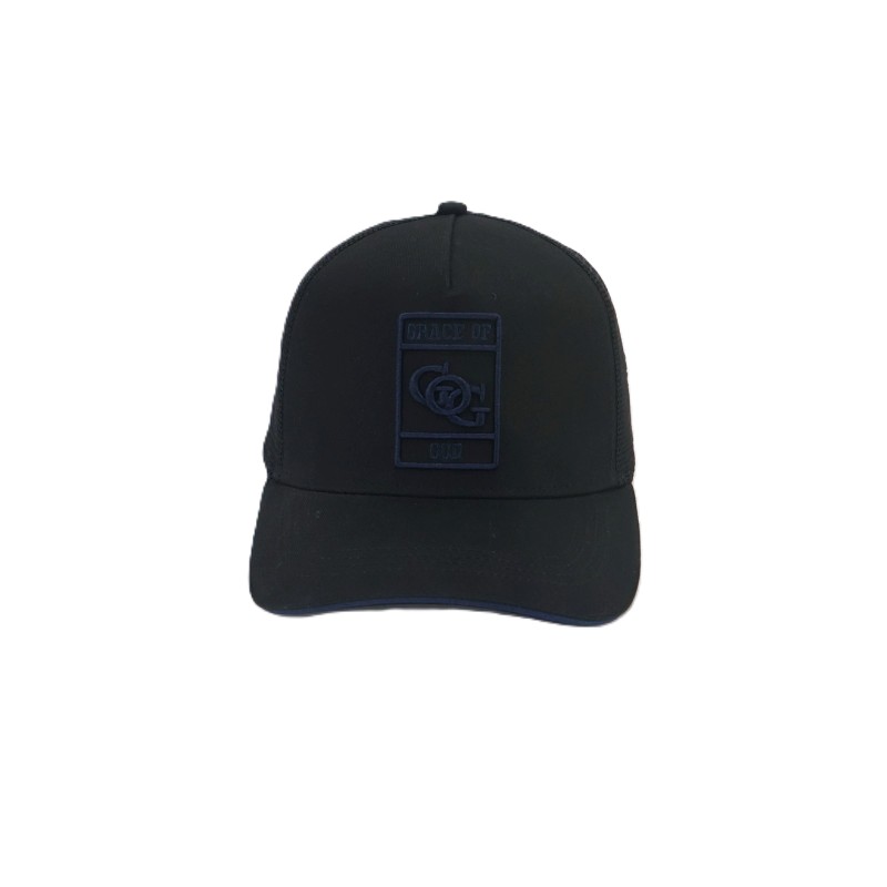 GH02- Black Classic Baseball Cap with Blue GOG Logo