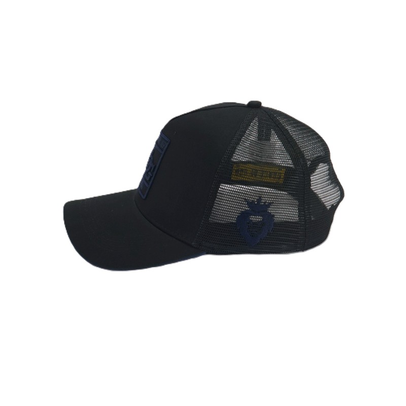GH02- Black Classic Baseball Cap with Blue GOG Logo - Image 2